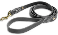 Cane Corso Leather Dog Leash Double Braided 3/4 Inch